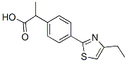 α-Methyl-4-(4-ethyl-2-thiazolyl)benzeneacetic acid Structure