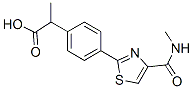 α-Methyl-4-[4-(methylcarbamoyl)-2-thiazolyl]benzeneacetic acid Structure