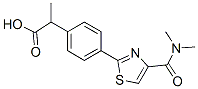 α-Methyl-4-[4-(dimethylcarbamoyl)-2-thiazolyl]benzeneacetic acid Structure