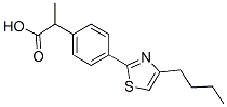 α-Methyl-4-(4-butyl-2-thiazolyl)benzeneacetic acid Structure