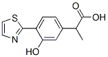 3-Hydroxy-α-methyl-4-(2-thiazolyl)benzeneacetic acid 结构式