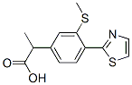 α-Methyl-3-(methylthio)-4-(2-thiazolyl)benzeneacetic acid 结构式