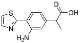 3-Amino-α-methyl-4-(2-thiazolyl)benzeneacetic acid Structure