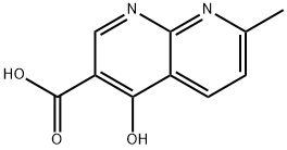 4-hydroxy-7-methyl-1,8-naphthyridine-3-carboxylic acid Struktur