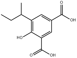 1,3-Benzenedicarboxylic acid, 4-hydroxy-5-(1-methylpropyl)- 结构式