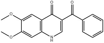 3-Benzoyl-6,7-dimethoxy-1,4-dihydroquinolin-4-one Struktur
