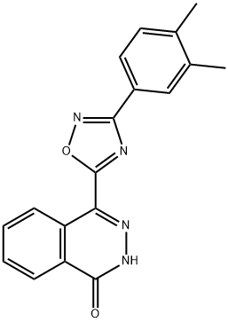 4-[3-(3,4-Dimethylphenyl)-1,2,4-oxadiazol-5-yl]phthalazin-1(2H)-one 结构式