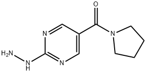 2-Hydrazino-5-(pyrrolidin-1-ylcarbonyl)pyrimidine 结构式