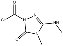 1H-1,2,4-Triazole-1-carbonylchloride,4,5-dihydro-4-methyl-3-(methylamino)-5-oxo-(9CI) 结构式