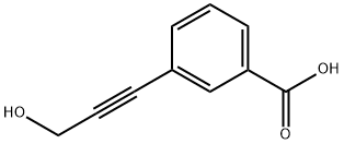 3-(3-羟基-丙炔-1基)-苯甲酸,132545-15-4,结构式