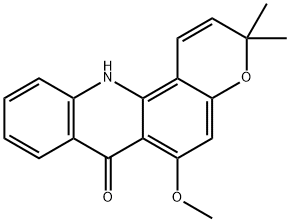 3,3-Dimethyl-6-methoxy-3H-pyrano[2,3-c]acridine-7(12H)-one Structure