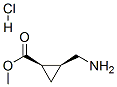 Cyclopropanecarboxylic acid, 2-(aminomethyl)-, methyl ester, hydrochloride, cis- (9CI) Struktur