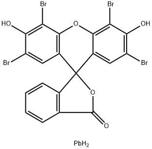 2-(2,4,5,7-tetrabromo-3,6-dihydroxyxanthen-9-yl)benzoic acid, lead salt 结构式