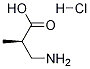 (R)-3-アミノ-2-メチルプロパン酸塩酸塩 化学構造式