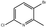 3-ブロモ-6-クロロ-2-メチルピリジン 化学構造式