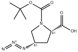 (2S,4S)-4-azido-1-[(tert-butoxy)carbonyl]pyrrolidine-2-carboxylic acid Structure
