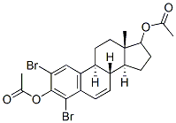 2,4-dibromoestra-1,3,5(10),6-tetraene-3,17-diol diacetate Structure