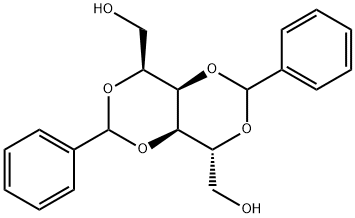 2-O,4-O:3-O,5-O-ジベンジリデン-D-グルシトール 化学構造式