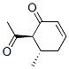 2-Cyclohexen-1-one, 6-acetyl-5-methyl-, trans- (9CI) Structure