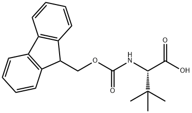 FMOC-L-Α-T-ブチルグリシン 化学構造式