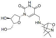 5-(((2,2,6,6-tetramethyl-1-oxy-4-piperidyl)amino)methyl)-2'-deoxyuridine 化学構造式
