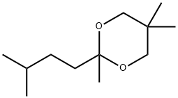 2,5,5-trimethyl-2-(3-methylbutyl)-1,3-dioxane Struktur