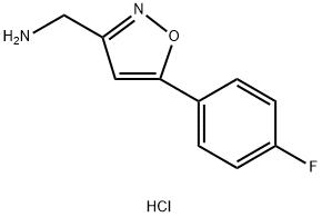 {[5-(4-Fluorophenyl)isoxazol-3-yl]methyl}amine hydrochloride, 1327645-29-3, 结构式