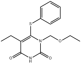 5-ethyl-1-ethoxymethyl-6-(phenylthio)uracil 结构式