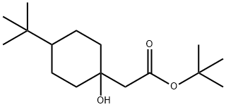 Cyclohexaneacetic acid, 4-tert-butyl-1-hydroxy-, tert-butyl ester,13278-12-1,结构式