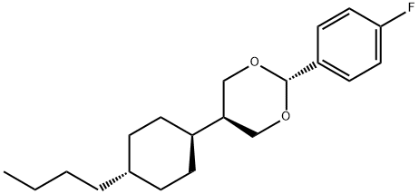 TRANS-2-(4-FLUOROPHENYL)-5-(TRANS-4-N-BUTYLCYCLOHEXYL)-1,3-DIOXANE Structure