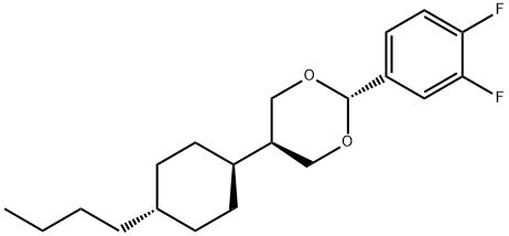 TRANS-2-(3,4-DIFLUOROPHENYL)-5-(TRANS-4-N-BUTYLCYCLOHEXYL)-1,3-DIOXANE Structure