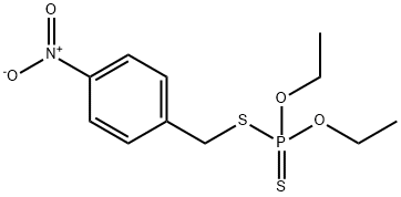 Dithiophosphoric acid O,O-diethyl S-(4-nitrobenzyl) ester Structure