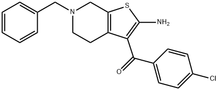 2-Amino-3-(4-chlorobenzoyl)-6-benzyl-4,5,6,7-tetrahydrothieno[2,3-c]pyridine Structure