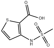 3-メタンスルホンアミドチオフェン-2-カルボン酸 化学構造式