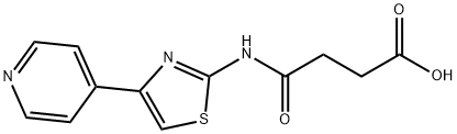 4-Oxo-4-[(4-pyridin-4-yl-1,3-thiazol-2-yl)amino]butanoic acid 结构式