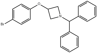 3-(4-Bromophenoxy)-1-(diphenylmethyl)-azetidine 化学構造式