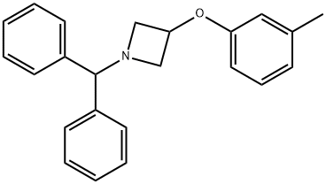 1-(DIPHENYLMETHYL)-3-(3-METHYLPHENOXY)-AZETIDINE 结构式