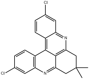 6H-Quino(2,3,4-kl)acridine, 3,11-dichloro-7,8-dihydro-7,7-dimethyl- Structure