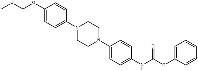 4-[4-(4-O-Methoxymethyl-4-hydroxyphenyl)-1-piperazinyl]phenyl]carbamic Acid Phenyl Ester Struktur