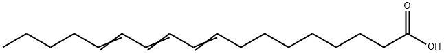 octadeca-9-cis, 11-trans, 13-trans-trienoic acid 结构式