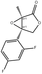 rac-cis-4-(2,4-Difluorophenyl)-3-Methyl-2(5H)-furanone 3,4-Epoxide Structure