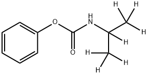 フェニル Ｎ-ｉｓｏ-プロピル-d７-カルバメート 化学構造式