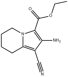 ETHYL 2-AMINO-1-CYANO-5,6,7,8-TETRAHYDROINDOLIZINE-3-CARBOXYLATE Struktur