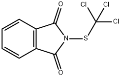 2-(トリクロロメチルチオ)-2H-イソインドール-1,3-ジオン 化学構造式