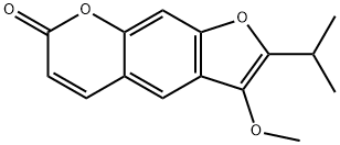 3-メトキシ-2-(1-メチルエチル)-7H-フロ[3,2-g][1]ベンゾピラン-7-オン 化学構造式