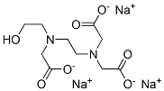 N-[2-[ビス(カルボキシメチル)アミノ]エチル]-N-(2-ヒドロキシエチル)グリシン/ナトリウム,(1:3) 化学構造式