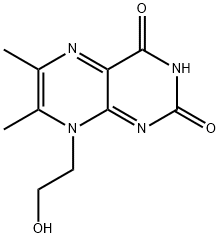 8-(2-Hydroxyethyl)-6,7-dimethylpteridine-2,4(3H,8H)-dione 结构式