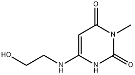 3-Methyl-6-(2-hydroxyethylamino)uracil 结构式