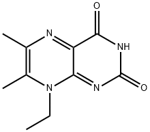 8-Ethyl-6,7-dimethyl-2,4(3H,8H)-pteridinedione Structure