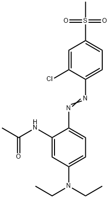 N-[2-[[2-chloro-4-(methylsulphonyl)phenyl]azo]-5-(diethylamino)phenyl]acetamide Structure